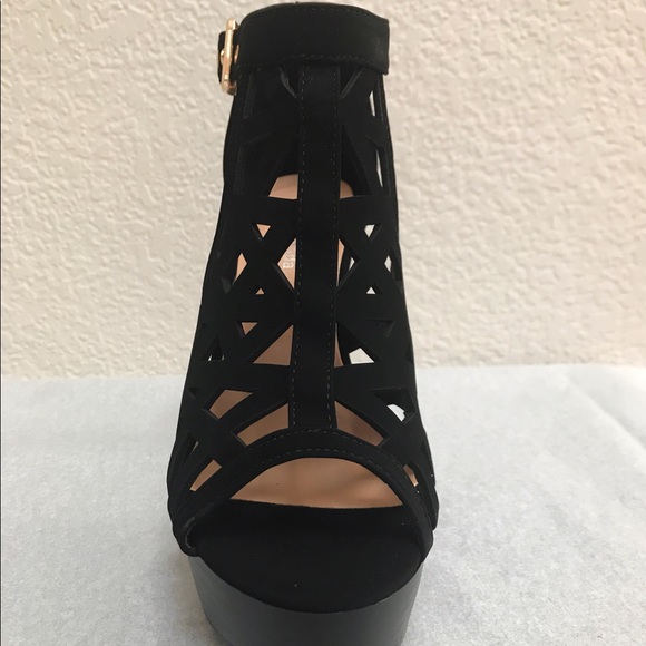 Fashion Women’s Bonica Platform Heel Sandal -Black - Picture 5 of 5